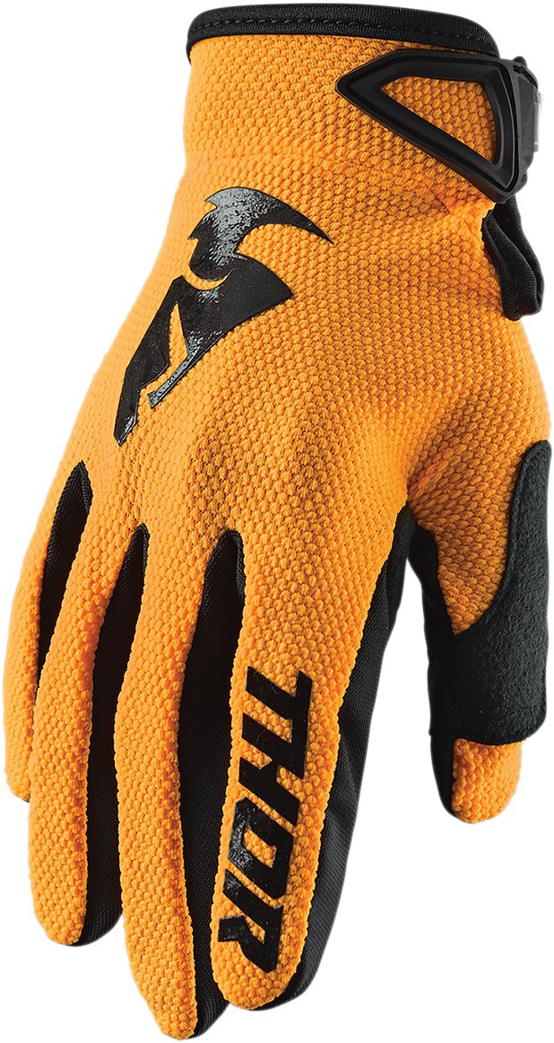 THOR Sector Gloves Men's 2XL Orange/Black - Lightweight MX gloves for off-road riding - Click Image to Close