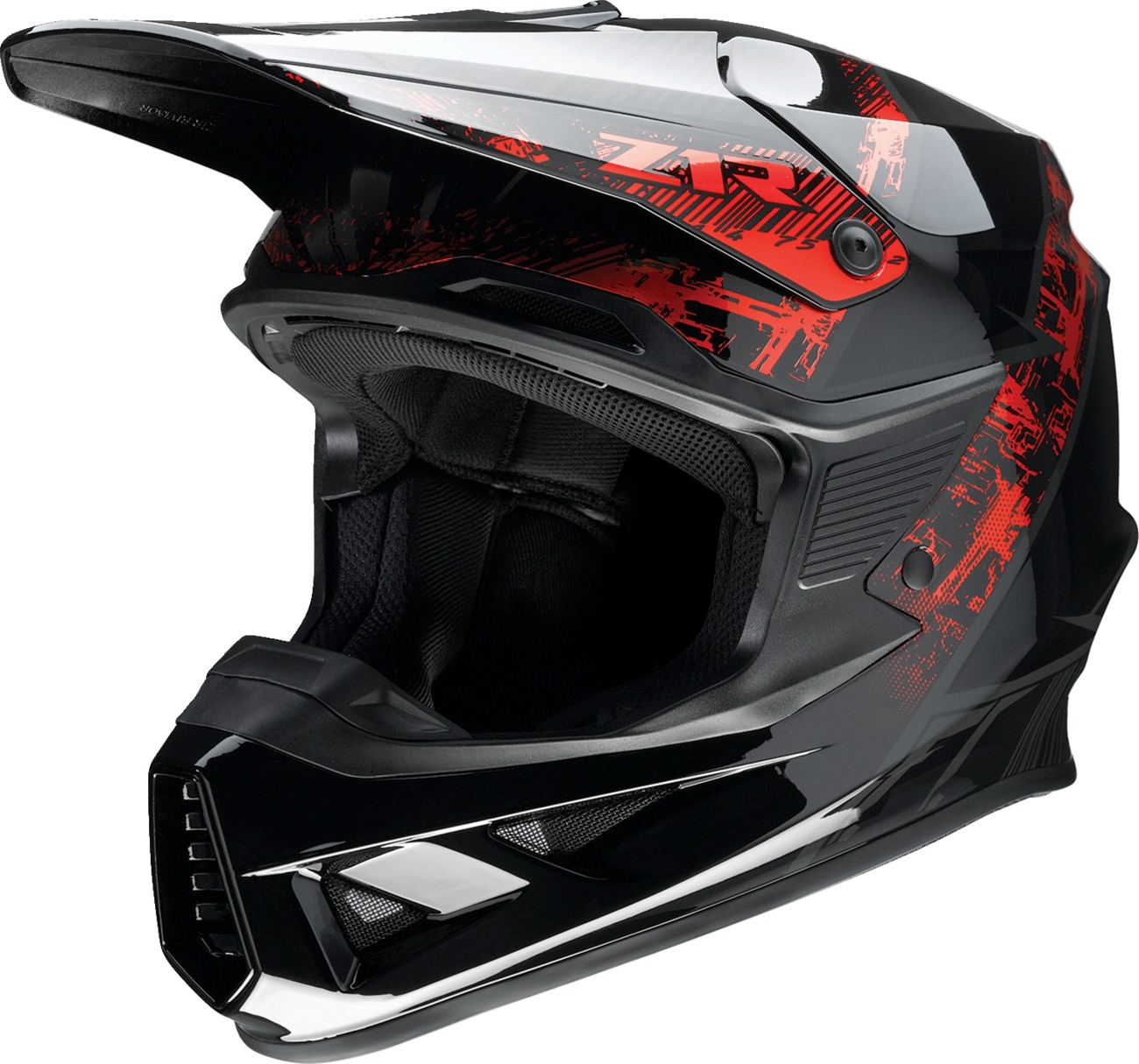 Z1R F.I. Fractal MIPS Helmet Black/Red - Medium - MIPS-equipped off-road helmet - Click Image to Close