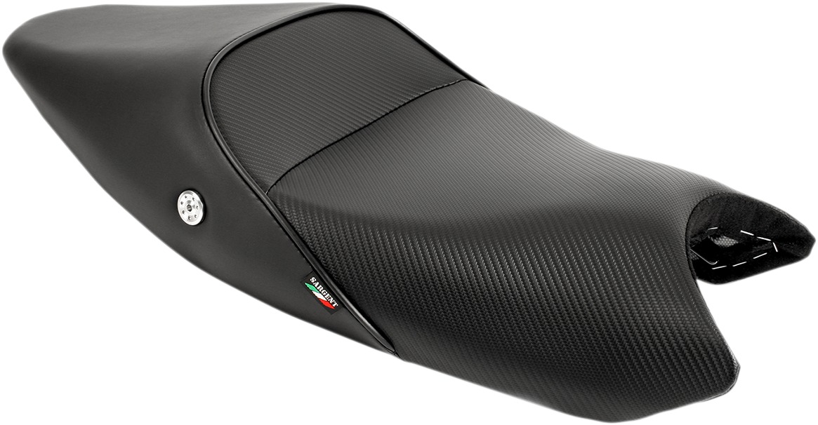 Sargent World Sport 2-Up Seat CarbonFX Vinyl Black Fits Ducati Monster 696 - Click Image to Close
