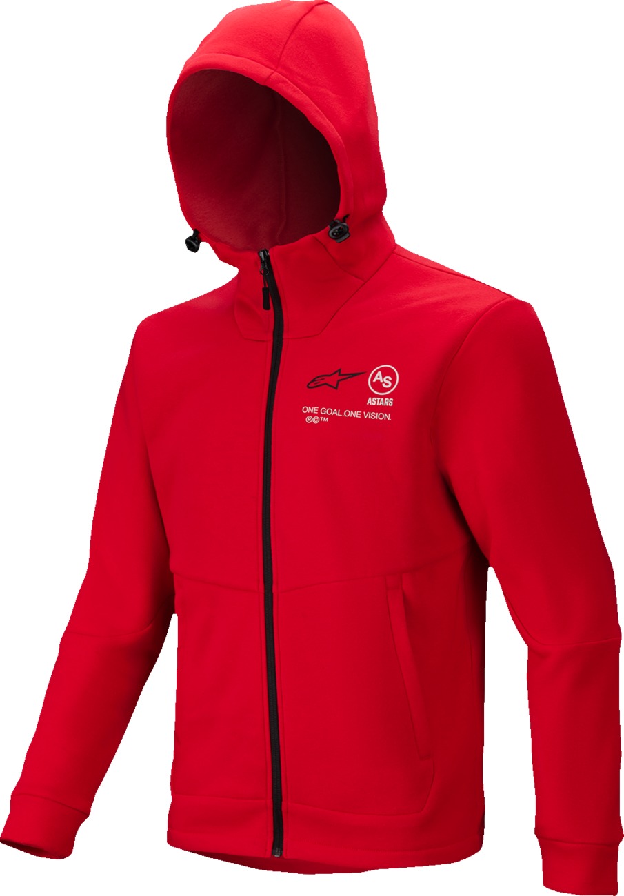 Alpinestars Racer MX Fleece Hoodie Bright Red XL Men's - Breathable fleece hoodie for off-road training - Click Image to Close