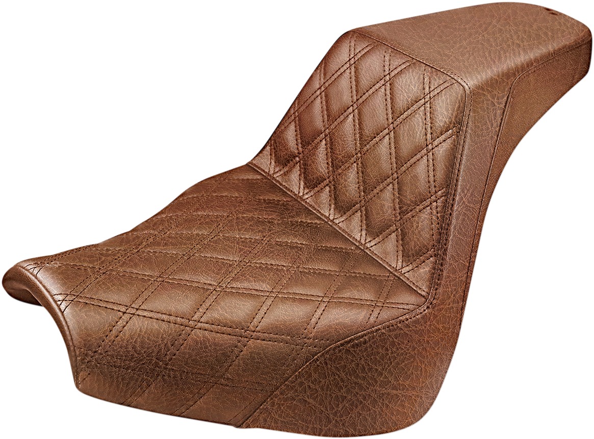 Step-Up Front Lattice Stitch 2-Up Seat Brown - For 18-20 HD FXBR/S - Click Image to Close
