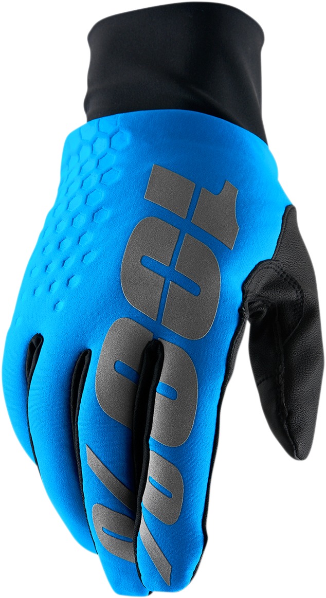 100% Men's Hydromatic Waterproof Brisker Glove - Blue, Size S - Click Image to Close