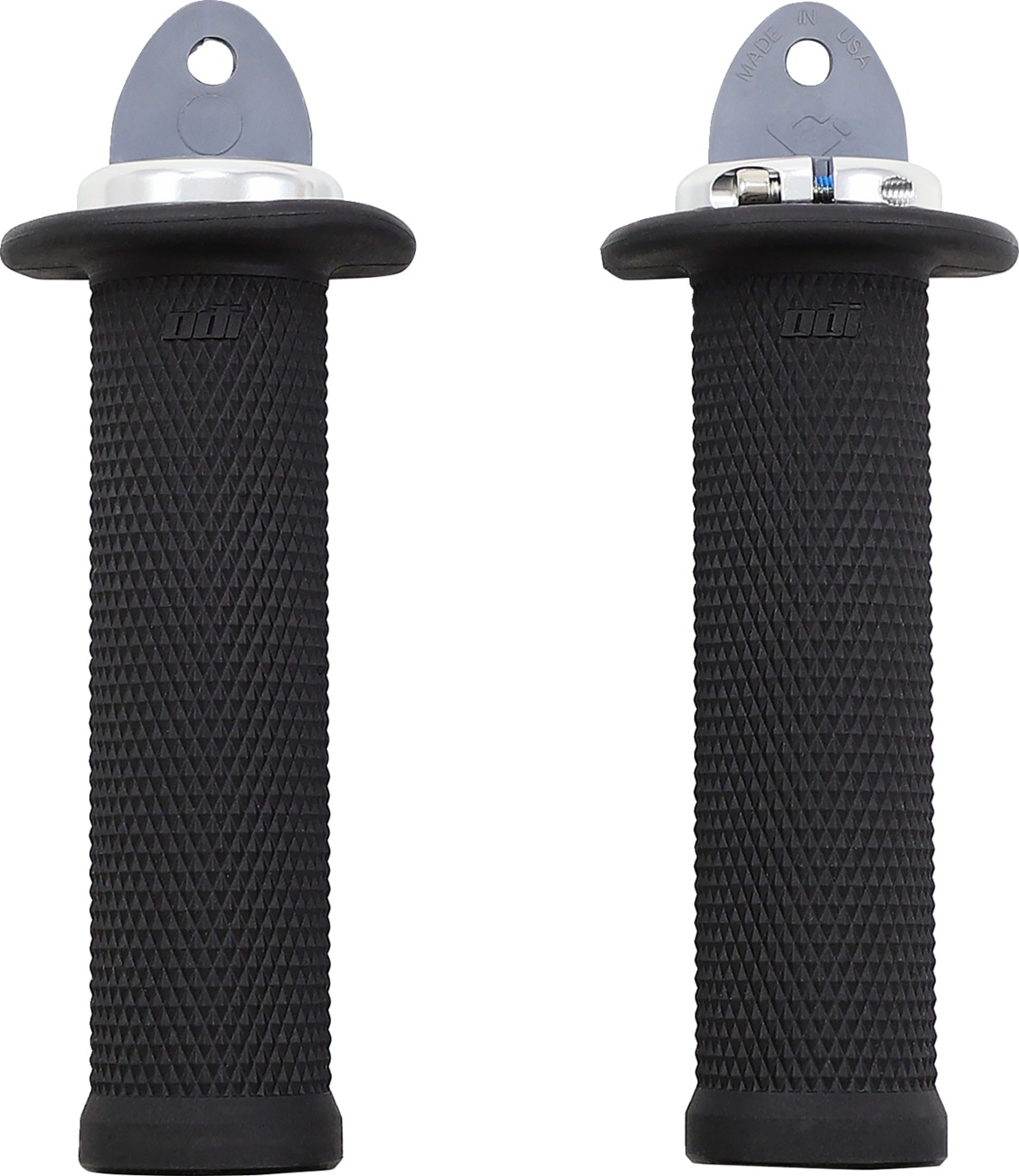 ODI Ruffian Lock-On ATV/PWC Grips Black/Silver 7/8" Bars Pair - Slim lock-on grips for ATV/PWC 7/8" handlebars - Click Image to Close