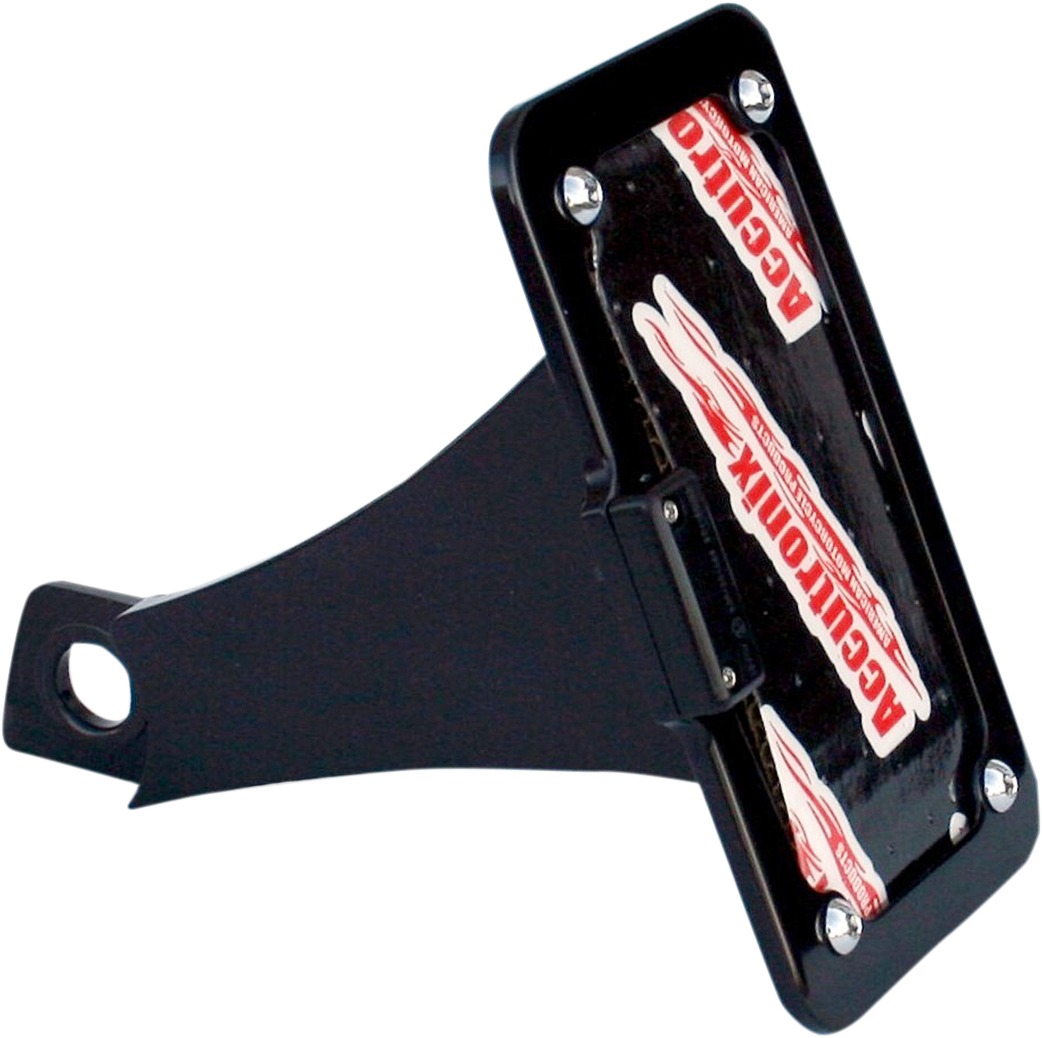 Accutronix Side Mount License Plate Frame Black For Indian Scout - Side mount license plate frame with LED For Indian Scout - Click Image to Close