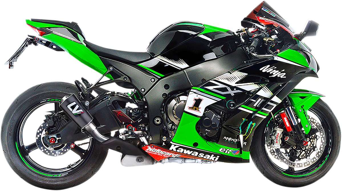 LeoVince LV-10 Slip-On Muffler Kawasaki Ninja ZX-10R/RR 2017-2024 - Slip-on carbon muffler for Ninja ZX-10R/RR 2017-2024 - Click Image to Close