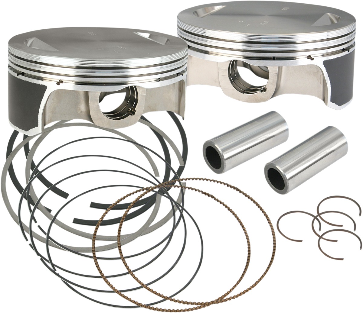 S&S Forged Piston Set 4-1/8" +.020 Flattop for S&S Engines - Click Image to Close