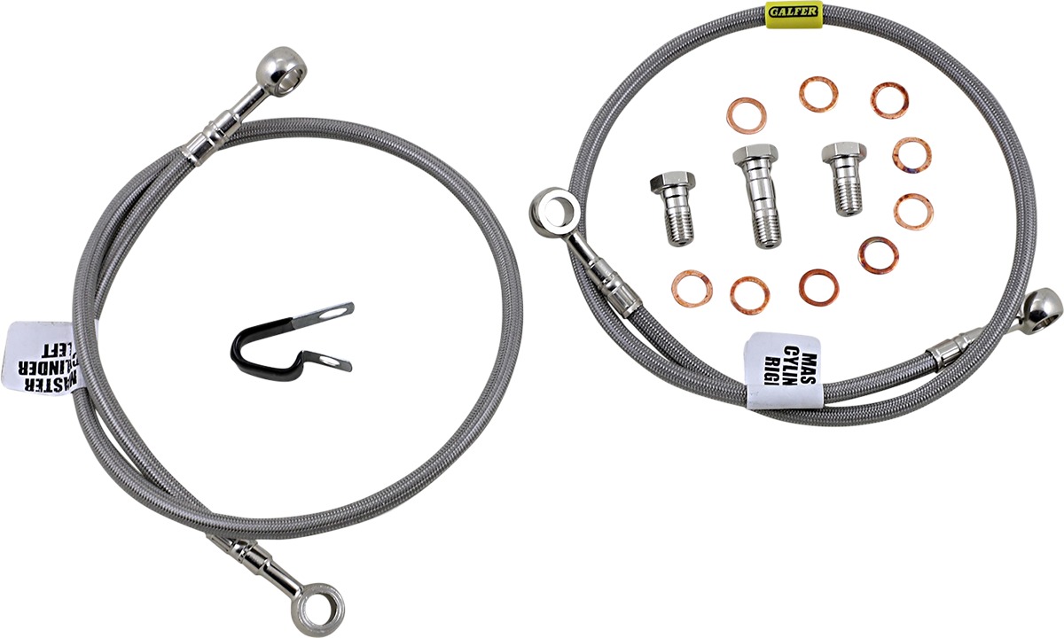 Stainless Steel Front 2-Lines Brake Line Kit - For 99-07 Suzuki Hayabusa - Click Image to Close