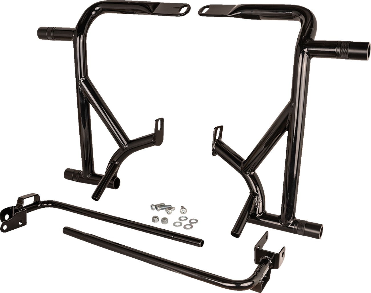 Burly Brand Brawler Kit Black for Harley Touring 2009-2024 - Crash bars kit for Harley Touring 2009-2024 models - Click Image to Close