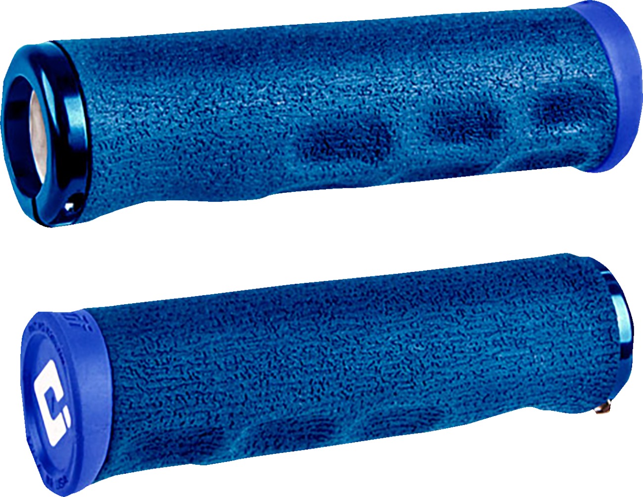 ODI F-1 Series Dread Lock v2.1 Lock-On Grips Blue - Soft lock-on grips for bicycles, blue color - Click Image to Close