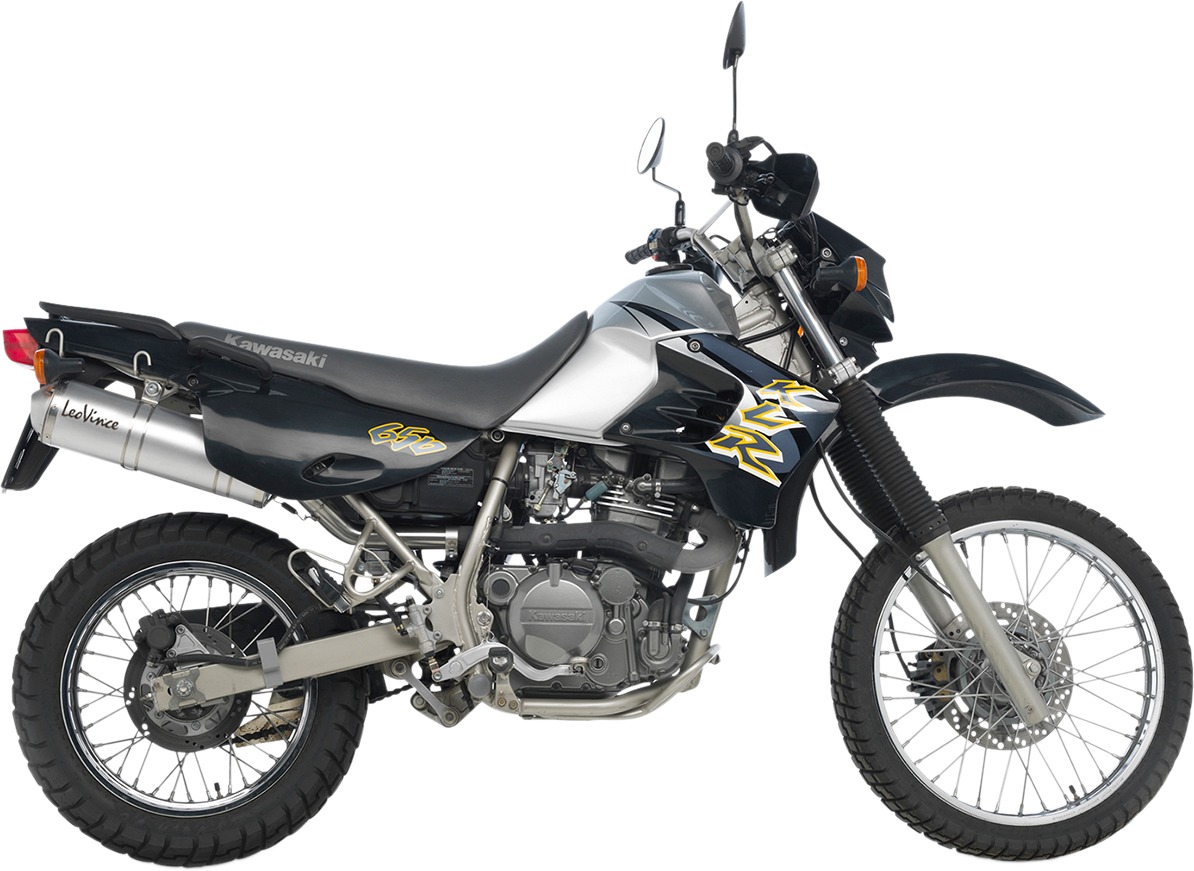 LeoVince X3 Slip-On Muffler Brushed For Kawasaki KLR 650 1997-2023 - Slip-on muffler for Kawasaki KLR 650 1997-2023 - Click Image to Close