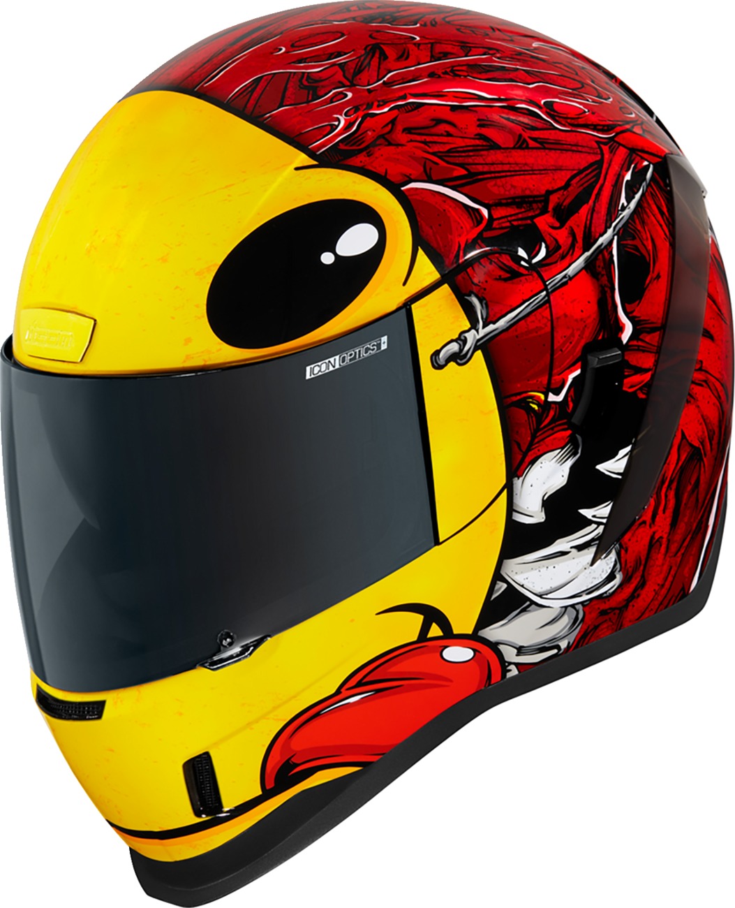 ICON Airform Brozak MIPS Helmet XL Yellow/Red - Full face helmet with MIPS technology - Click Image to Close