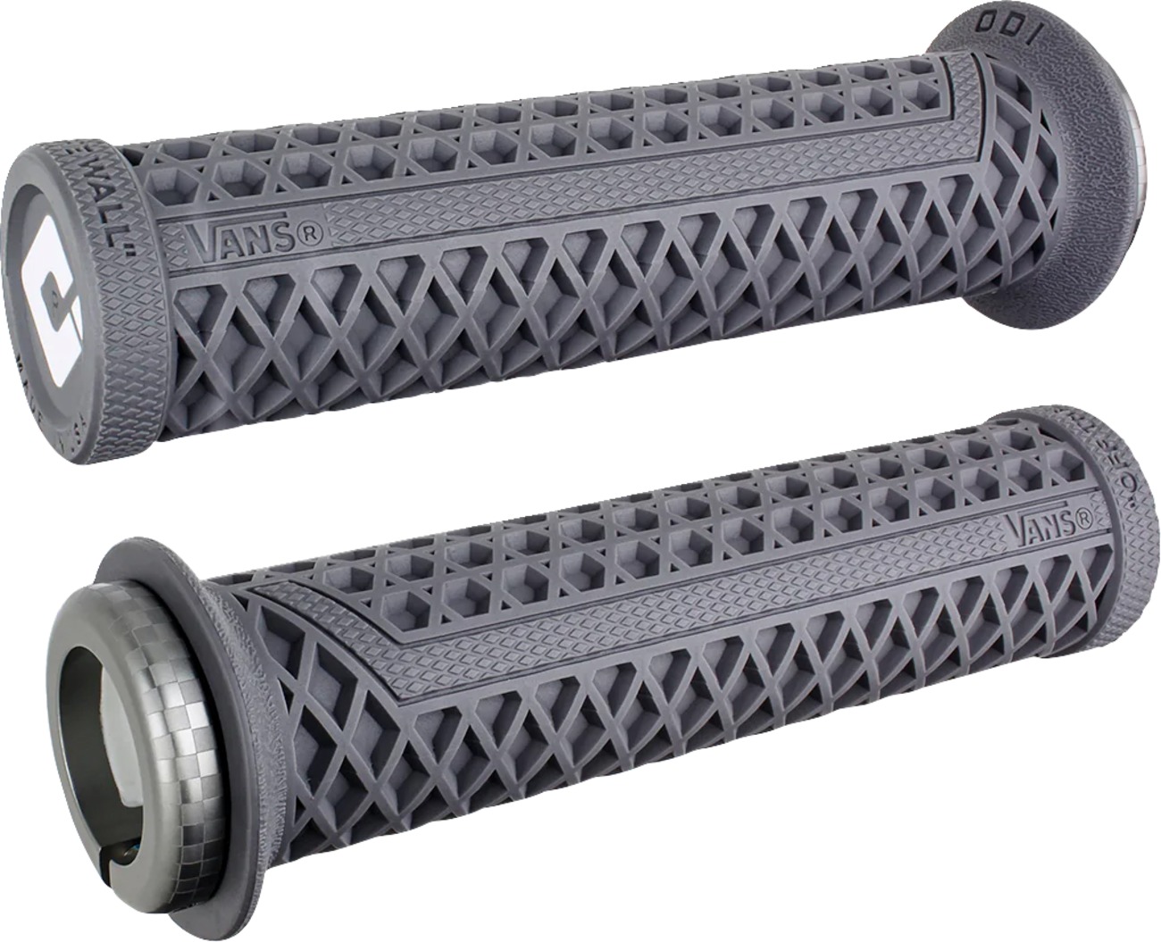 ODI Vans V2.1 Lock-On Grips Graphite/Grey 135mm Pair - Lock-on grips, Graphite/Grey, 135mm, universal fit - Click Image to Close