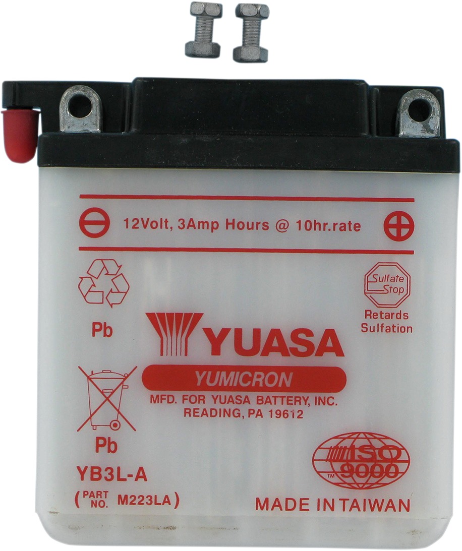 Yuasa YB3L-A 12V Conventional Battery For Honda XL/NS Models - Click Image to Close