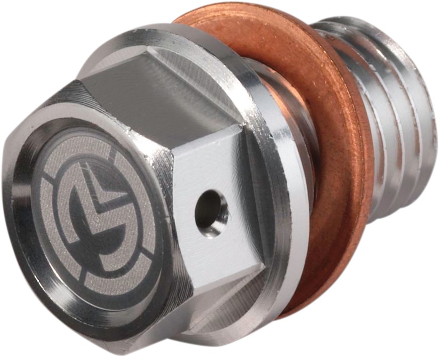 Moose Magnetic Drain Plug M8x1.25x20mm Silver Anodized Aluminum - Click Image to Close