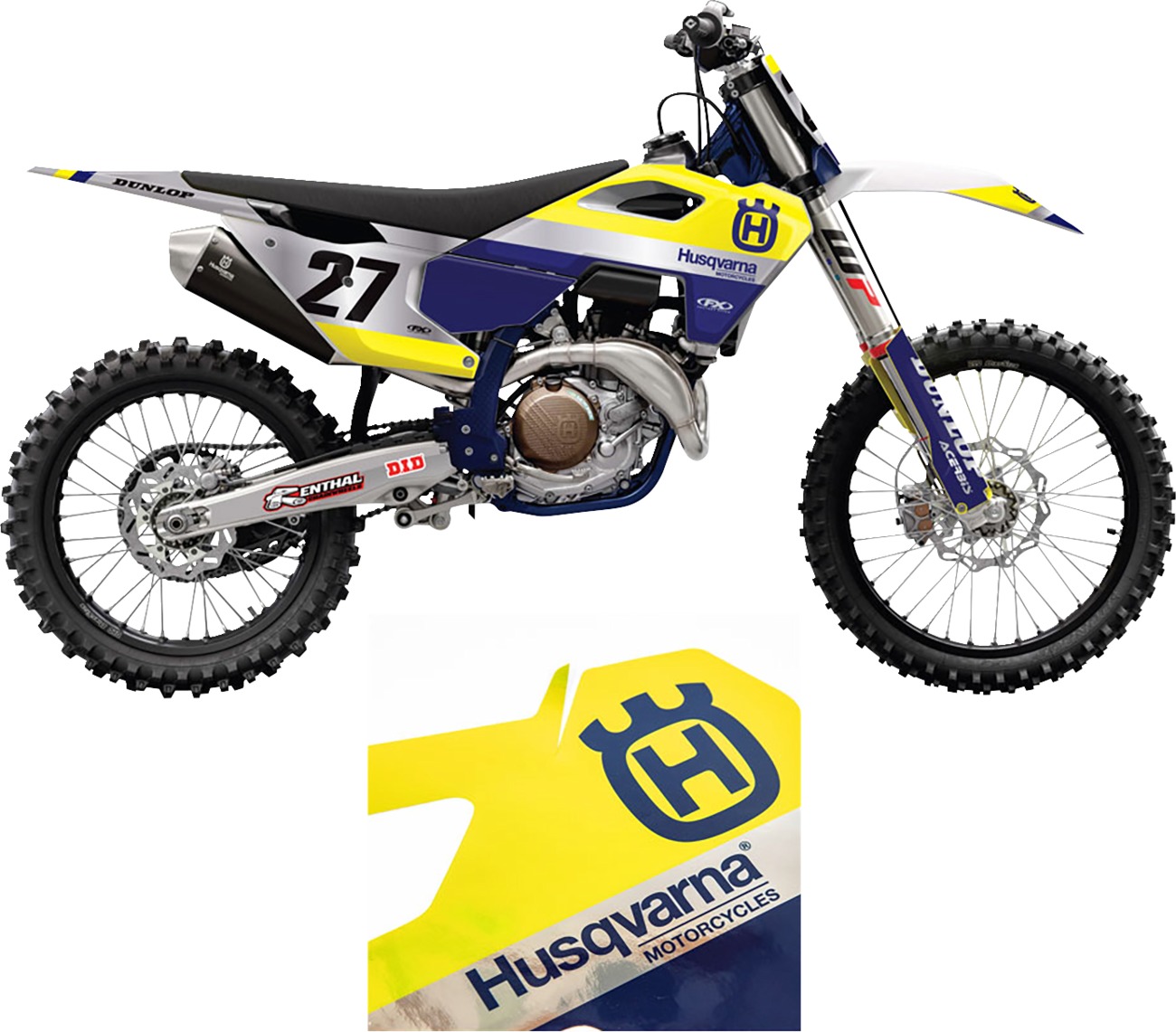 Candy Chrome Series Airbox/Shroud Graphics Kit - For 22-24 Husqvarna - Click Image to Close