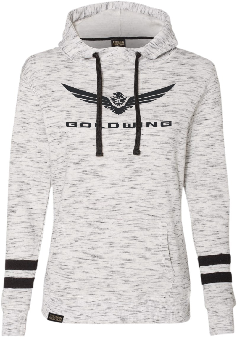 Women's Gold Wing Bold Hoody - Gw Bold Hoody Whtblk Wxl - Click Image to Close