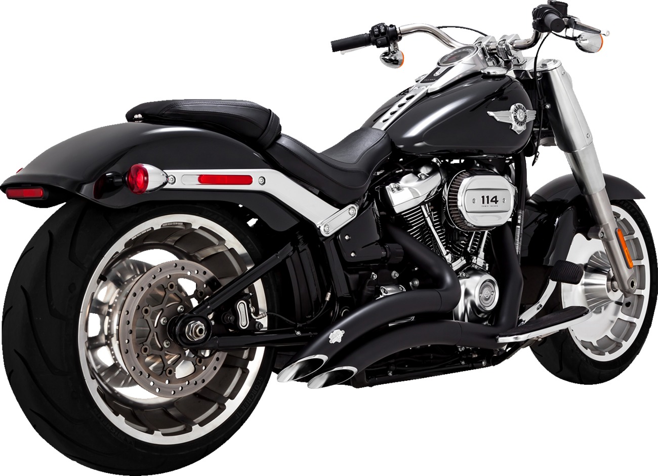 Vance & Hines Big Radius 2-2 Black Exhaust System For Harley Softail 114 - Full exhaust for Harley Softail 114 models - Click Image to Close