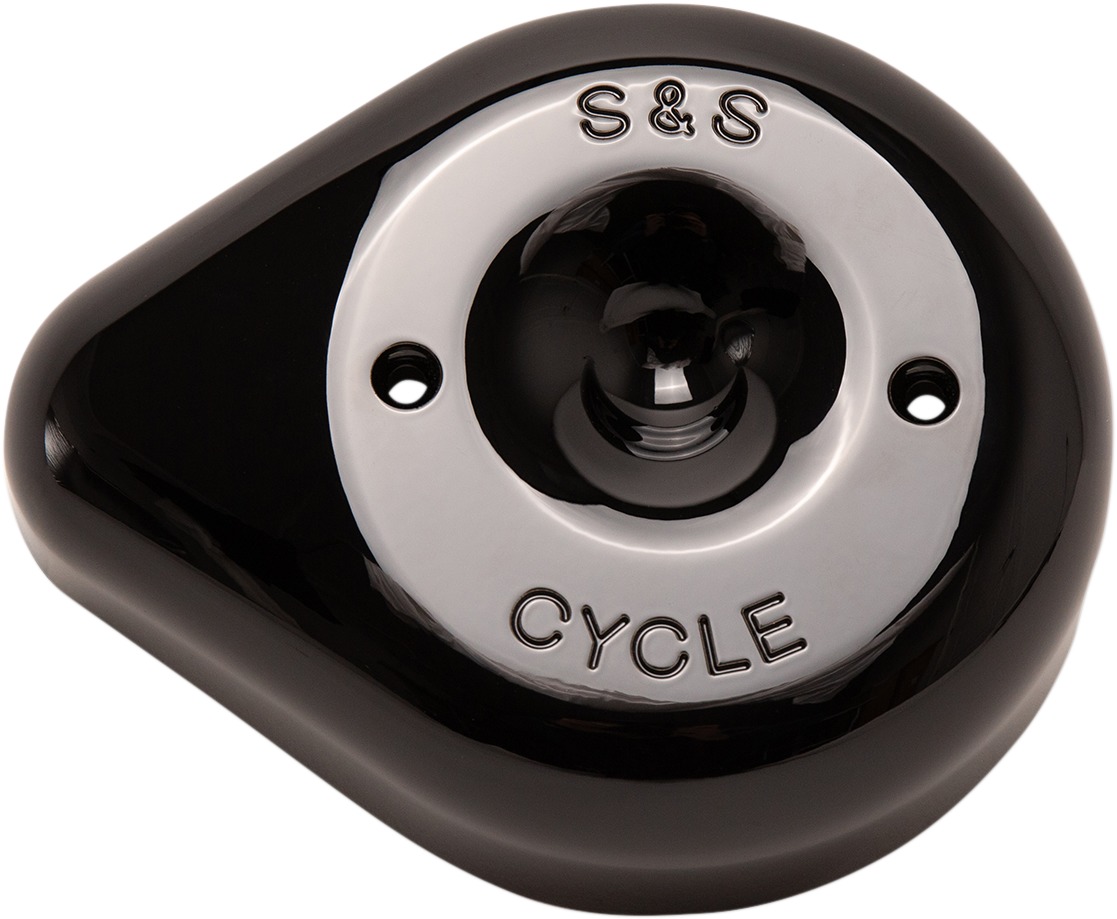 Stealth Teardrop Air Cleaner Cover Black by S&S - Click Image to Close