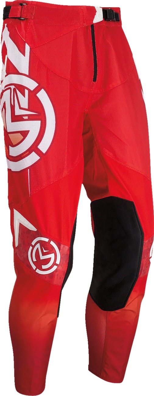 Moose Offroad Sahara Pants Mens 34 Black Red White - Breathable mesh off-road pants for men, size 34 - Click Image to Close