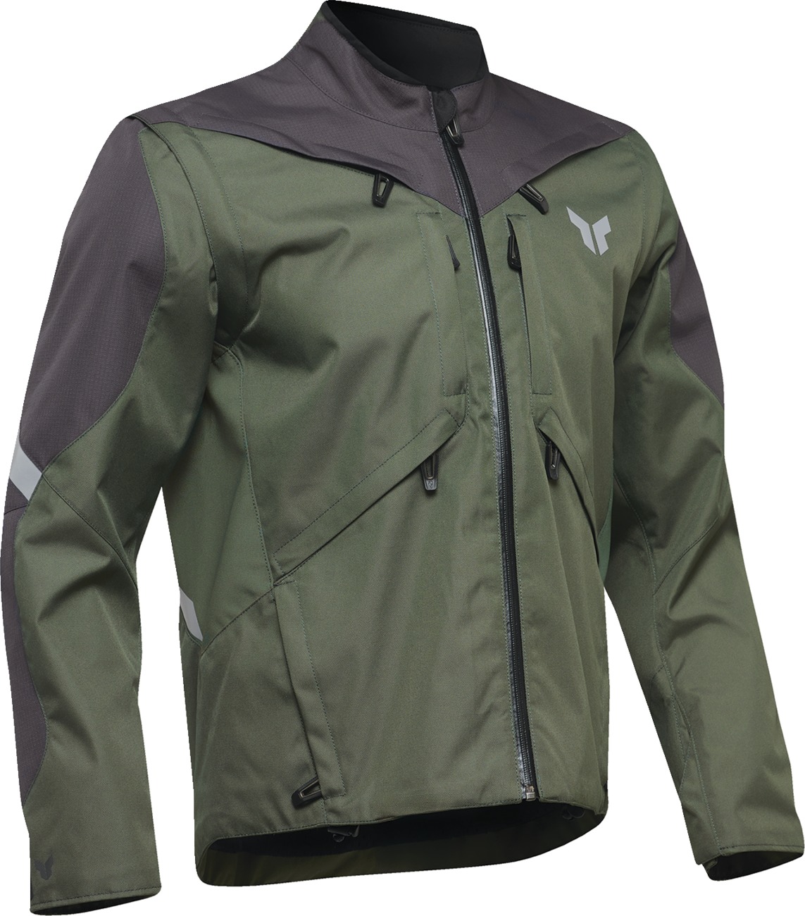 THOR Terrain Jacket Charcoal Army Green Men's Size L - Men's off-road jacket, size L, Charcoal/Army Green - Click Image to Close