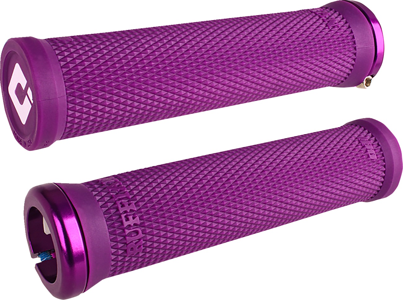 ODI Ruffian V2.1 Lock-On Grips Purple 7/8" Bars - Lock-On grips, purple, for 7/8" handlebars - Click Image to Close