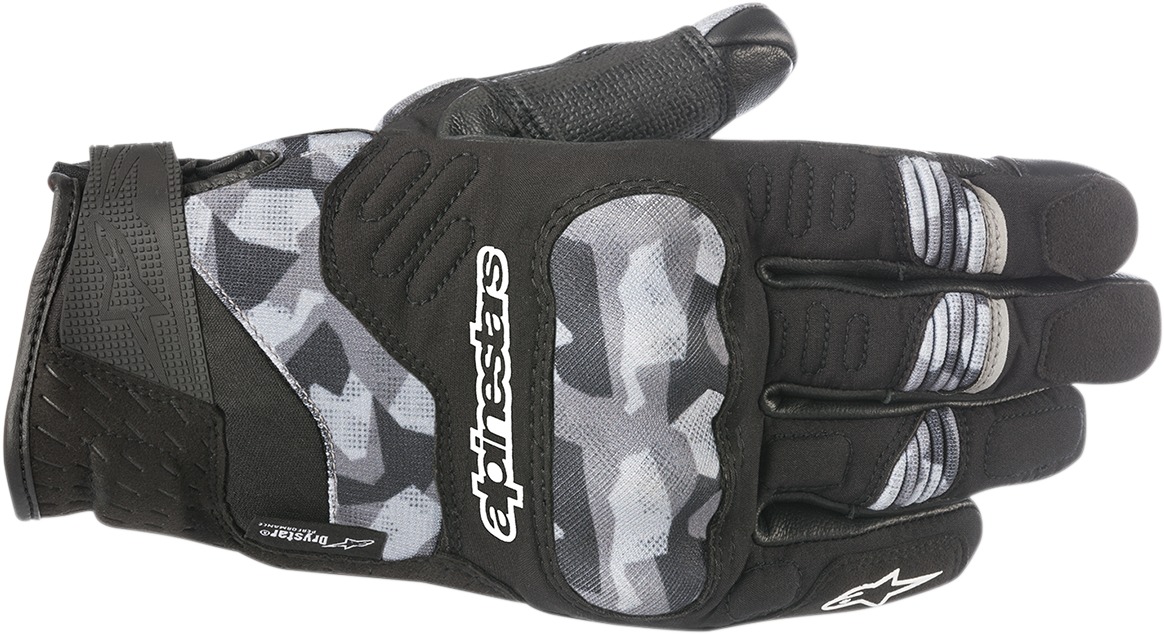 C-30 Drystar Street Riding Gloves Black/Camo X-Large - Click Image to Close