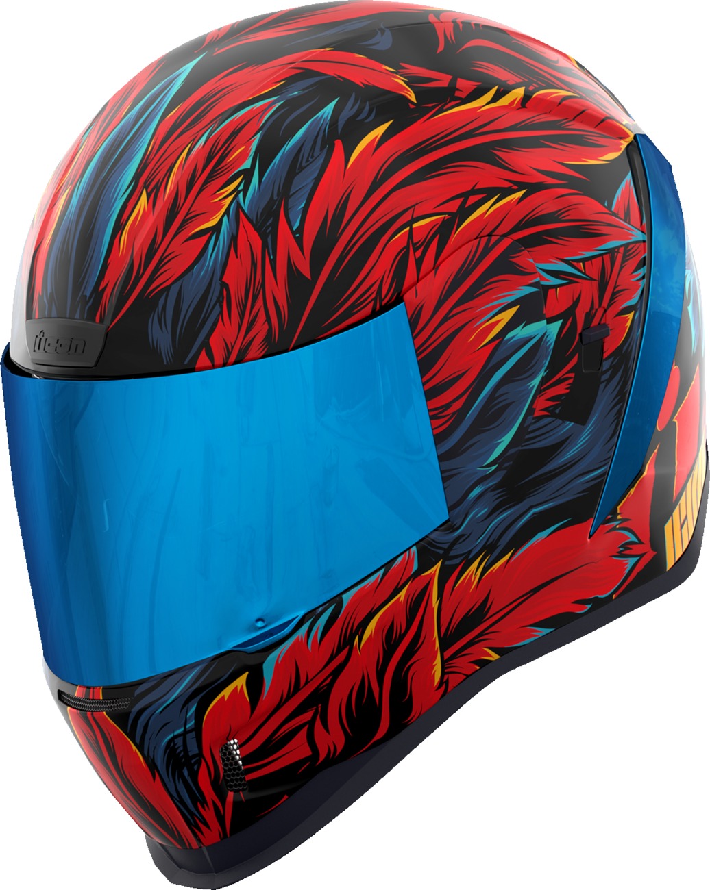 ICON Airform Fever Dream Helmet XL Red/Blue Unisex - Full-face helmet with Fever Dream graphic - Click Image to Close