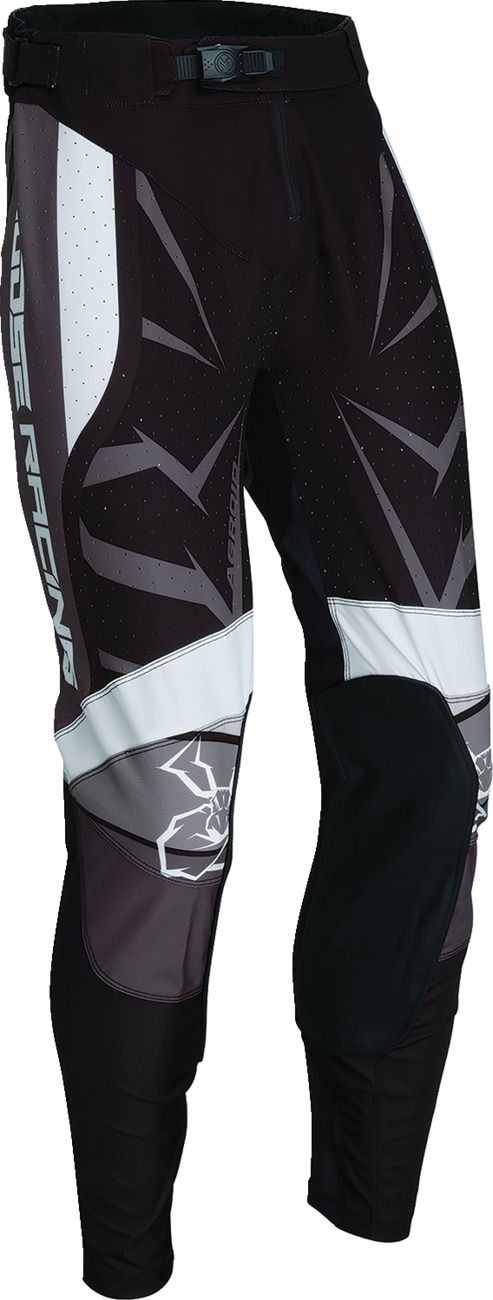 Moose Agroid Pants Men's 34 Black White Offroad Racewear - Men's offroad riding pants, size 34, Black/White - Click Image to Close