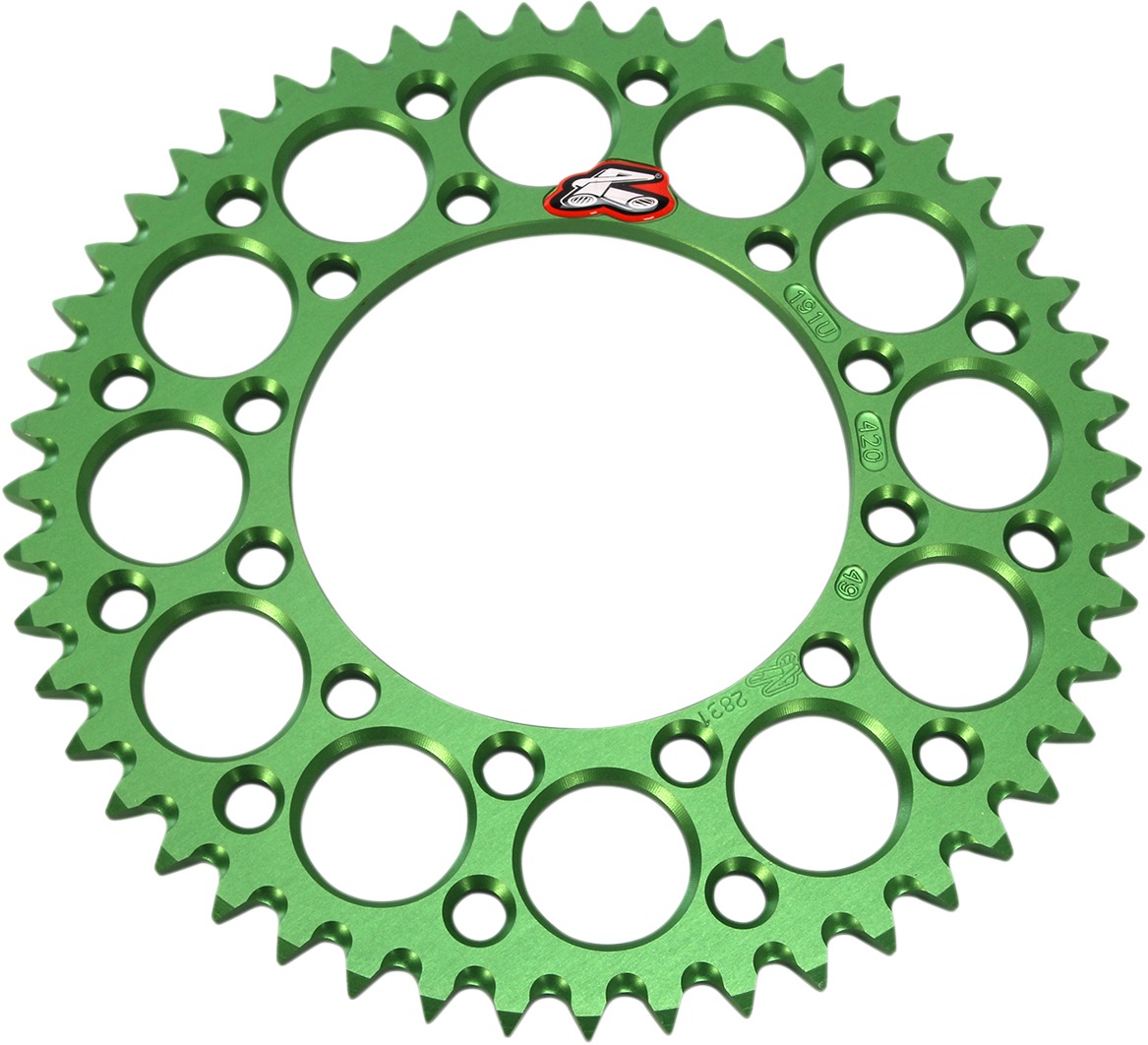 Renthal Ultralight Rear Sprocket 49T Green Fits 2020 Kawasaki KX100 - Click Image to Close