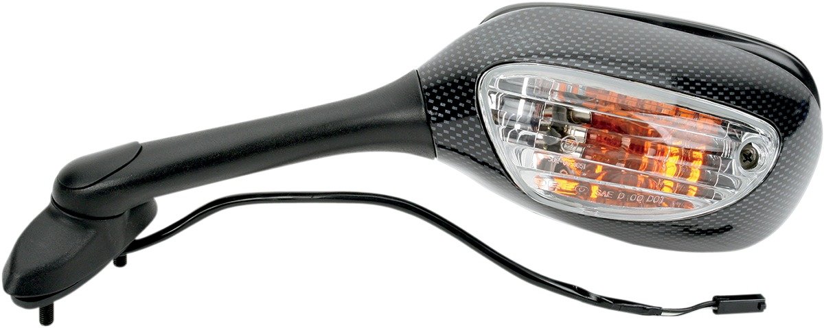 Left Mirror Replacement - Carbon Fiber Look - 06-08 GSXR600/750 & 05-08 GSXR1000 - Click Image to Close