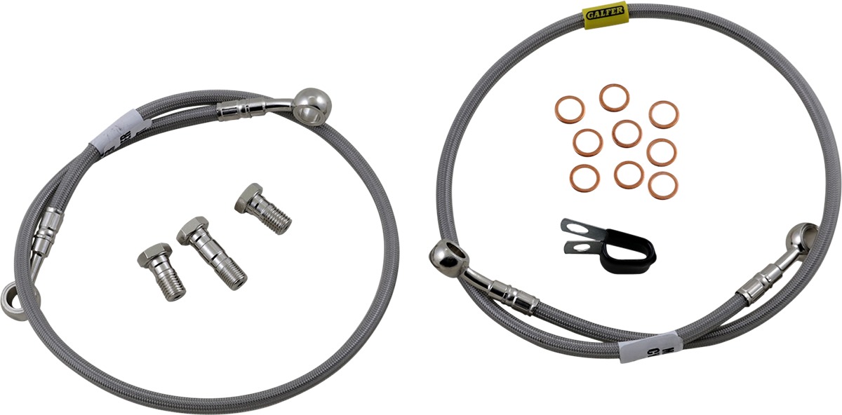 Stainless Steel Front Brake Line Kit - 2 Lines - For 94-03 GSXR750 - Click Image to Close