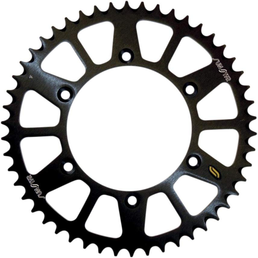 Works Triplestar Aluminum Rear Sprocket 51T - Black - For DRZ400 E/S/SM, KLX400, RM 125/250, RMZ250/450 - Click Image to Close