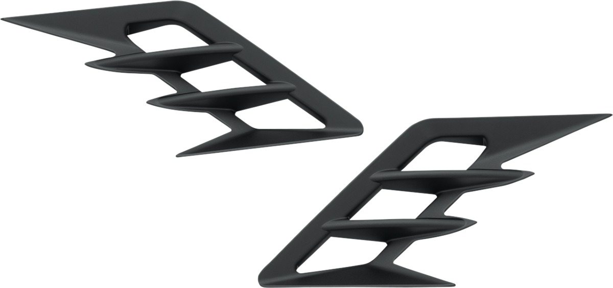 Show Chrome Front Fender Vent Accent Black - 52-959BK - Click Image to Close