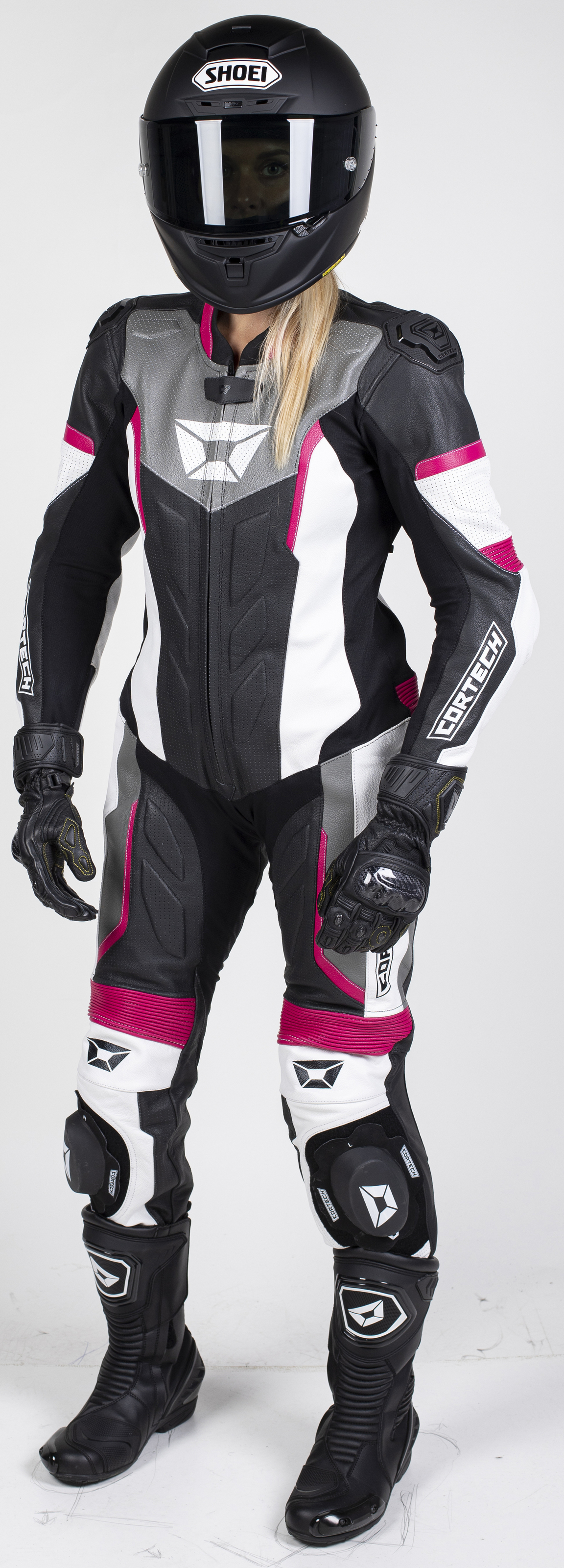 Women's Apex V1 RR Leather One-Piece Race Suit Rubine X-Small - Click Image to Close
