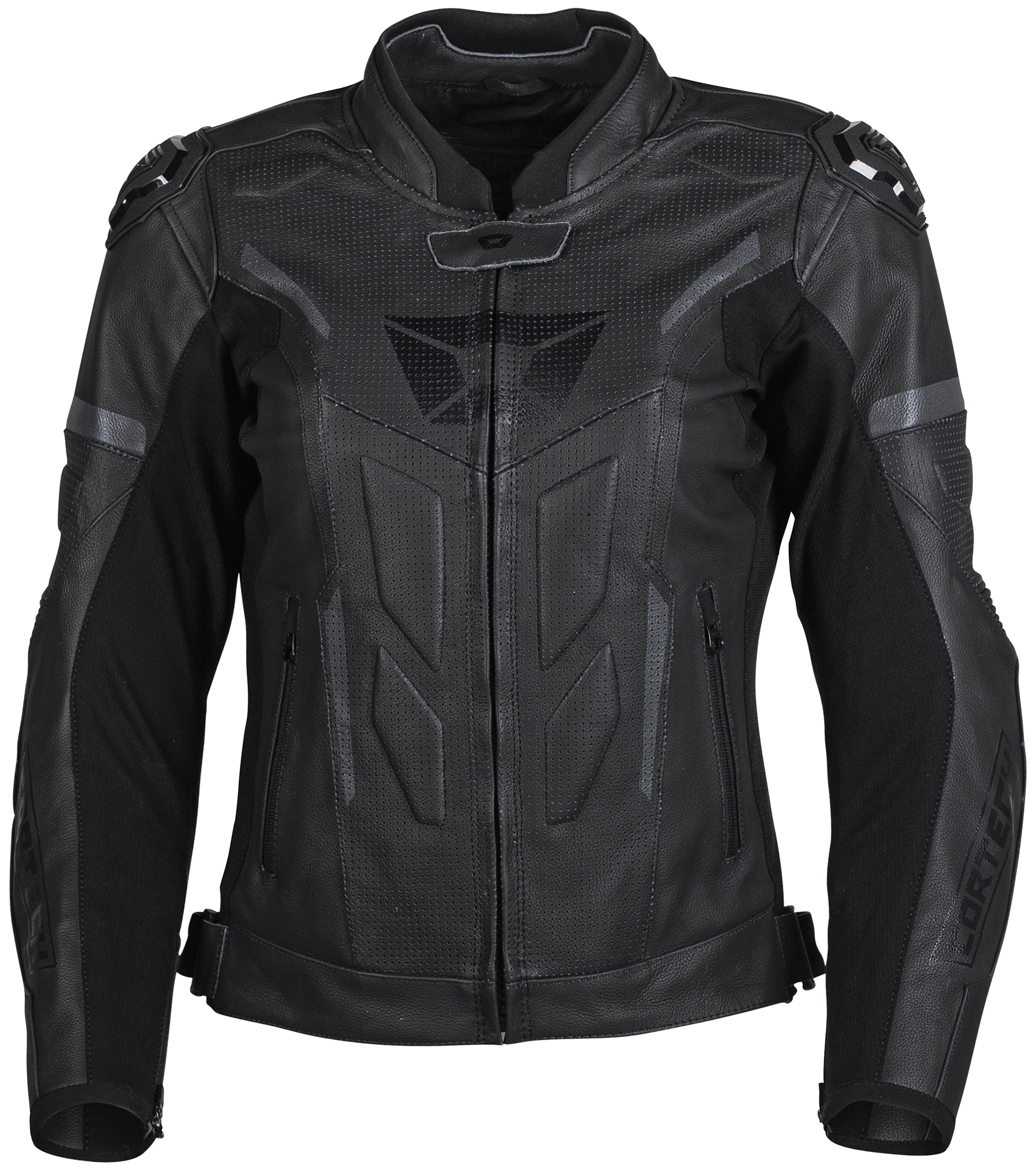 Men's Apex V1 Leather Armored Riding Jacket Black Large - Click Image to Close