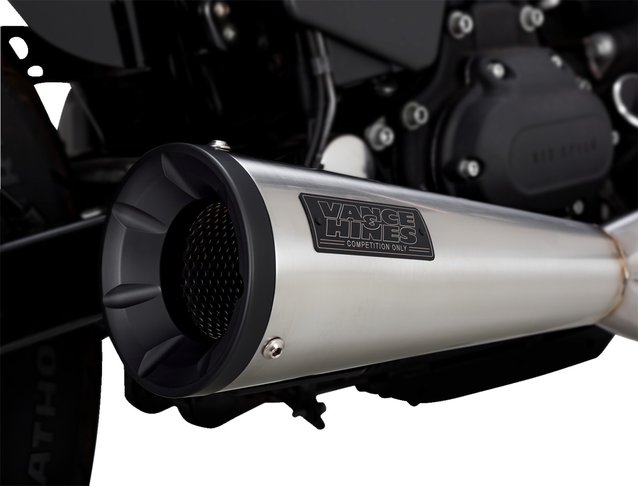 Vance & Hines Upsweep 2-1 PCX Exhaust Stainless Fits HD Dyna 91-17 - Click Image to Close