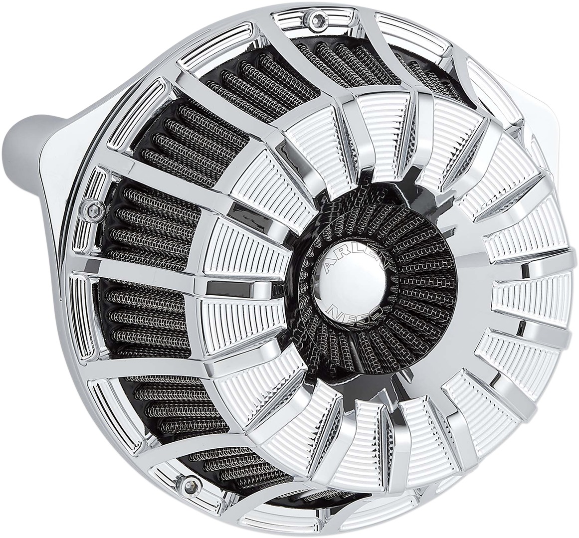 Arlen Ness 15 Spoke Inverted Sucker Air Cleaner Chrome - Click Image to Close