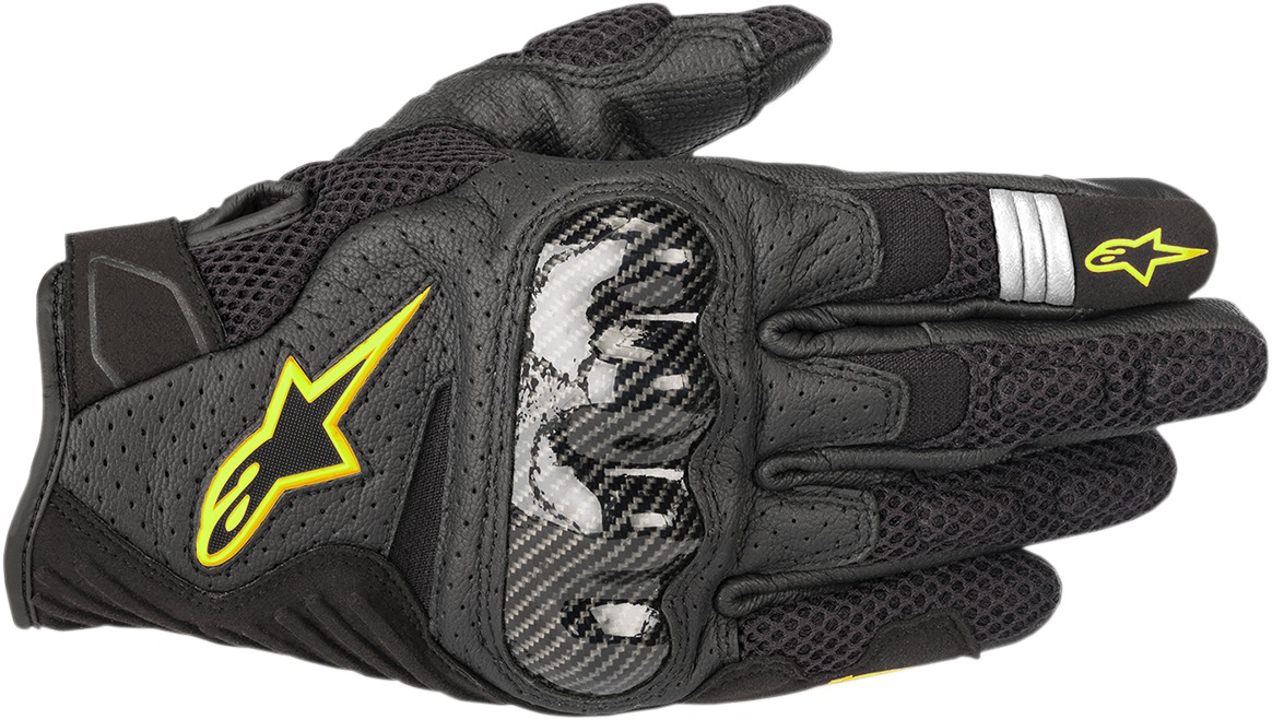 SMX1 Air V2 Motorcycle Gloves Black/Yellow 3X-Large - Click Image to Close