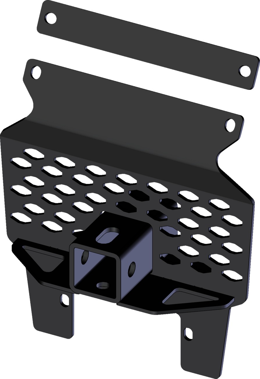 KFI 2" Front Upper Receiver Hitch Black For 22-23 Honda Pioneer 1000 - Click Image to Close