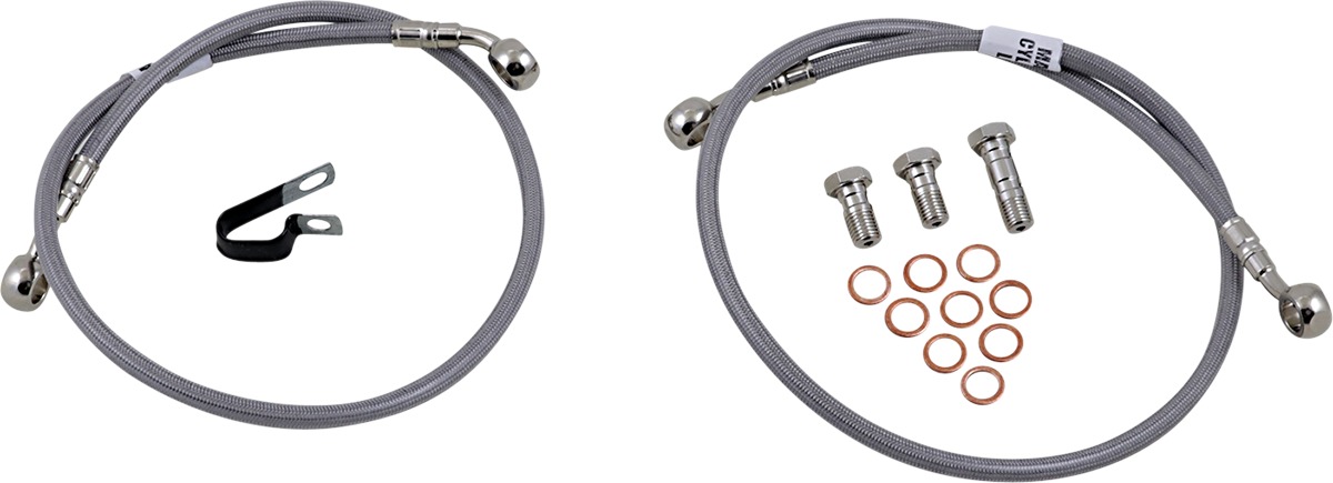 Stainless Steel Front Brake Line Kit - 2 Lines - For 2005 Yamaha R6 - Click Image to Close