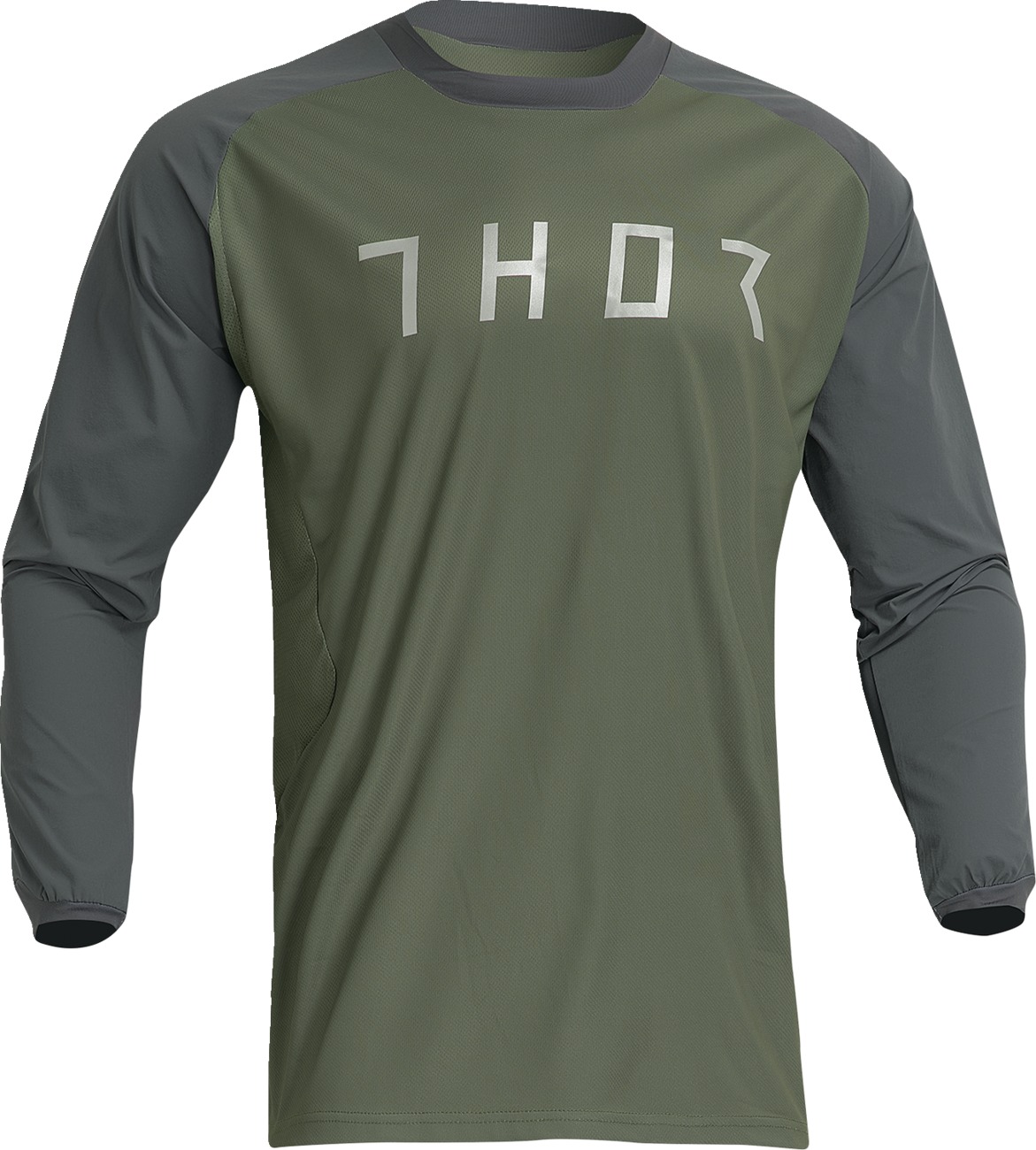 Thor Terrain Jersey XL Charcoal Green Men's Off-Road - XL off-road jersey in charcoal green for men - Click Image to Close