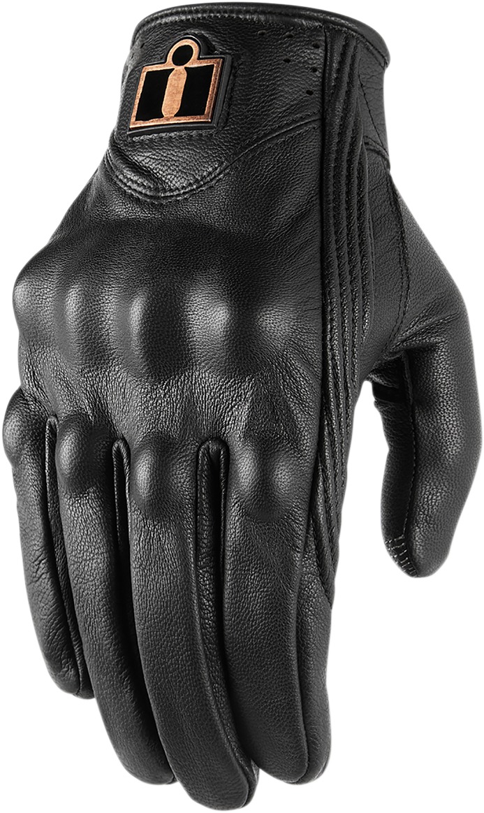 Pursuit Street Leather Motorcycle Gloves Black X-Large - Click Image to Close