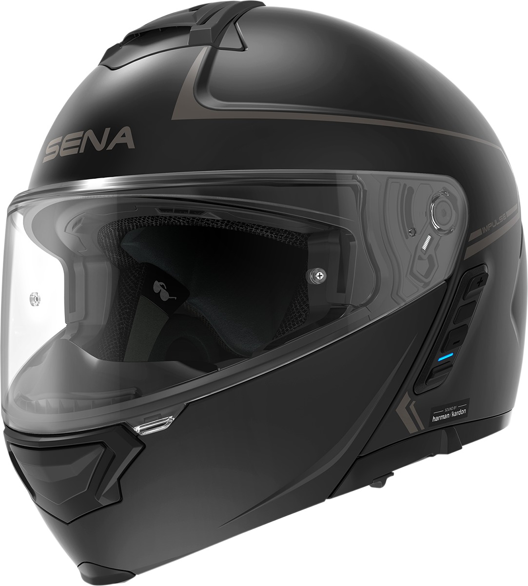 Impulse Motorcycle Smart Helmet w/ Mesh Intercom Matte Black L - Sena - Click Image to Close