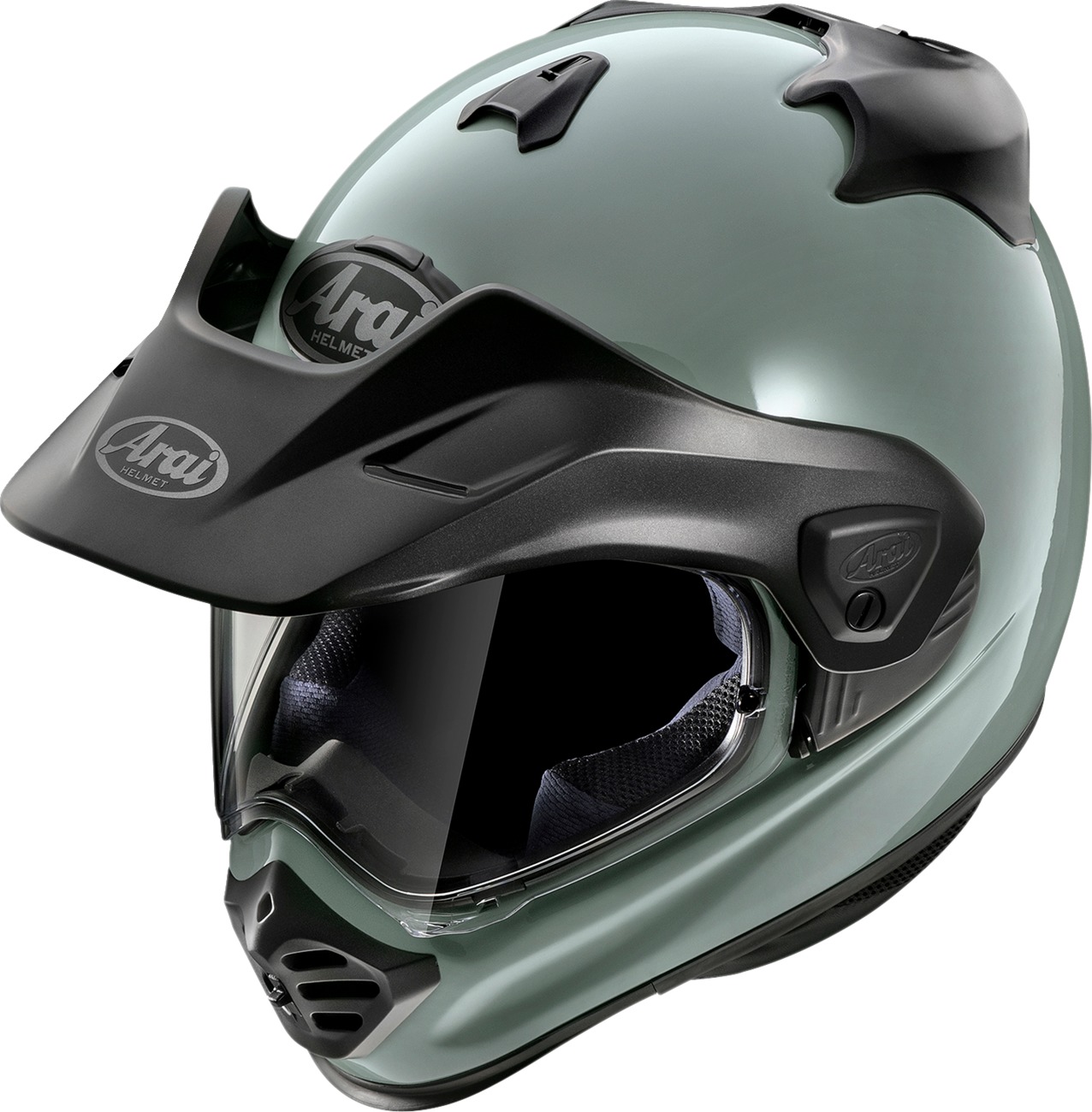 Arai XD-5 Helmet Gloss Mojave Sage Green L - Dual-sport helmet with peak and visor - Click Image to Close