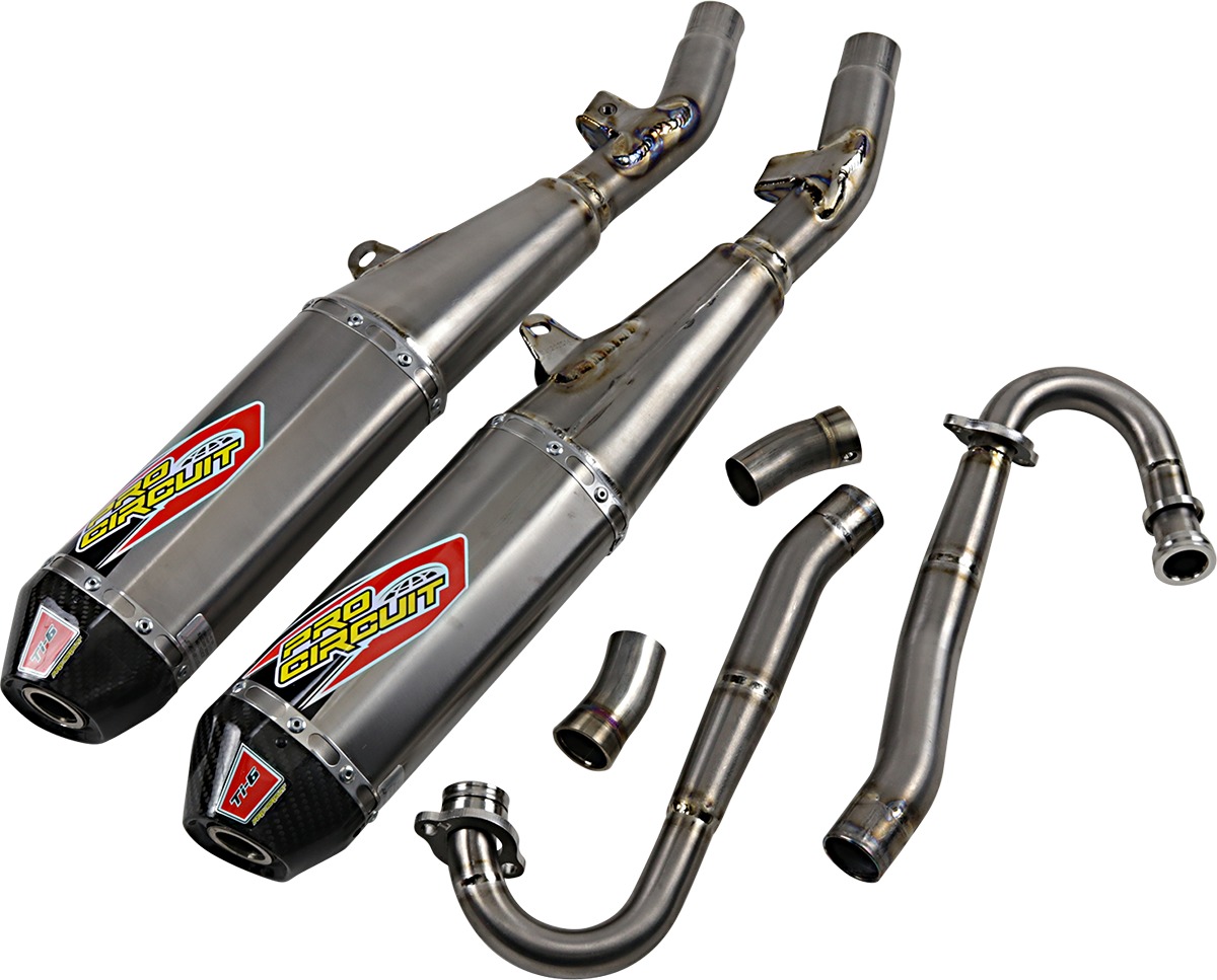 TI-6 Dual Full Exhaust - For 2020 Honda CRF250R CRF250RX - Click Image to Close