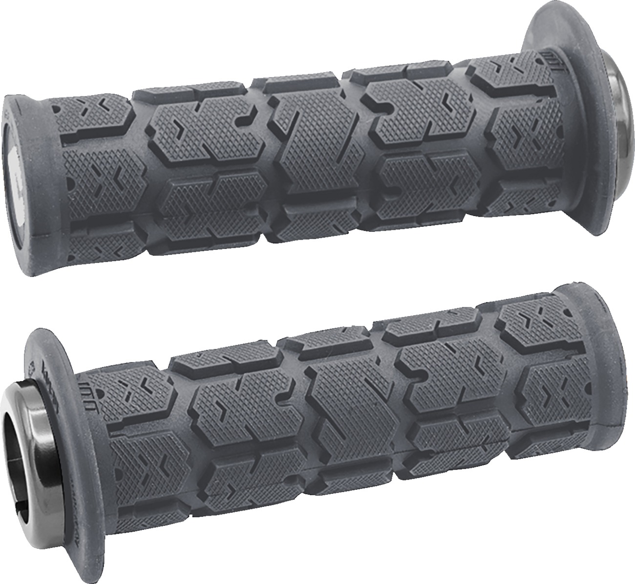 ODI Rogue 2.1 Lock-On Grips Graphite Silver 7/8in Bars - Shock absorbing lock-on grips in graphite silver - Click Image to Close