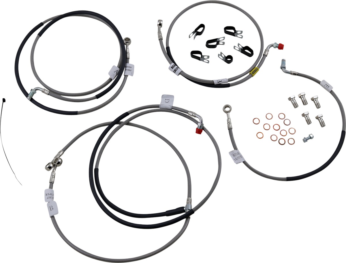 Stainless Steel Brake Line Kit - F&R Brake Lines - For 15-21 Yamaha YZF R1 - Click Image to Close