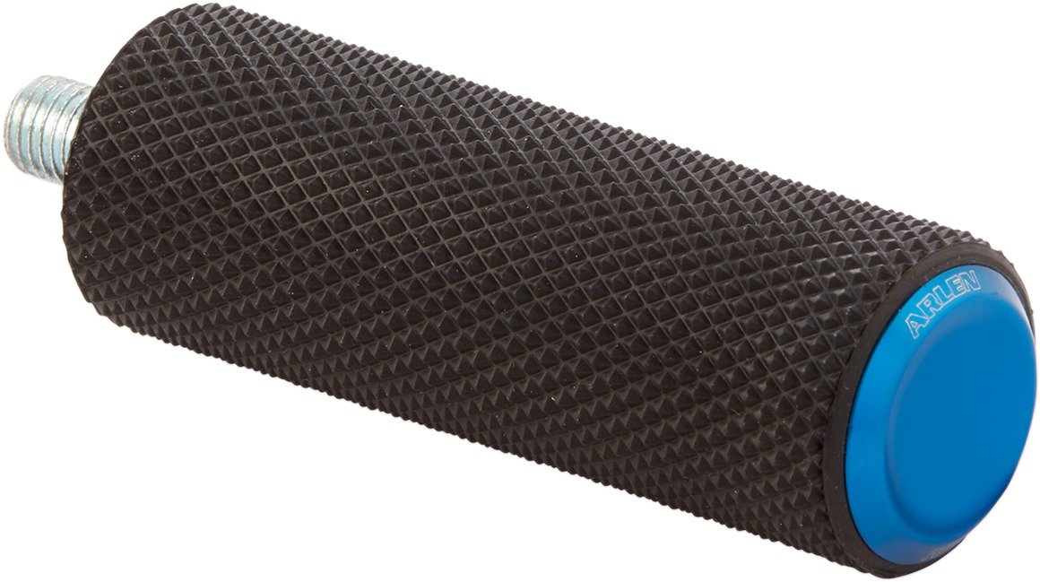 Arlen Ness Knurled Rubber Shift Peg Blue - Click Image to Close