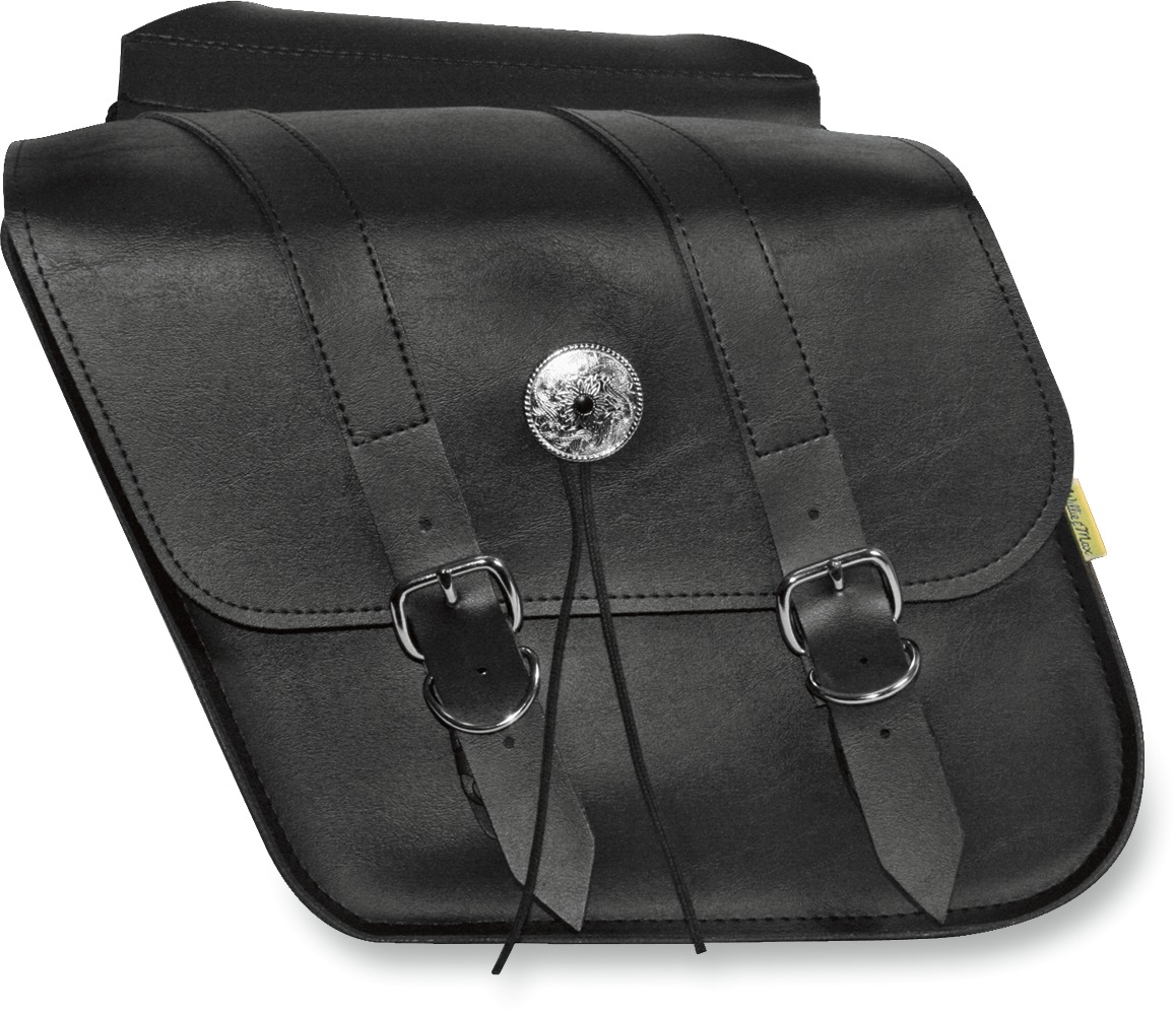 Willie & Max Deluxe Slant Saddlebags Chrome 12"x9.5"x5.5" - Click Image to Close