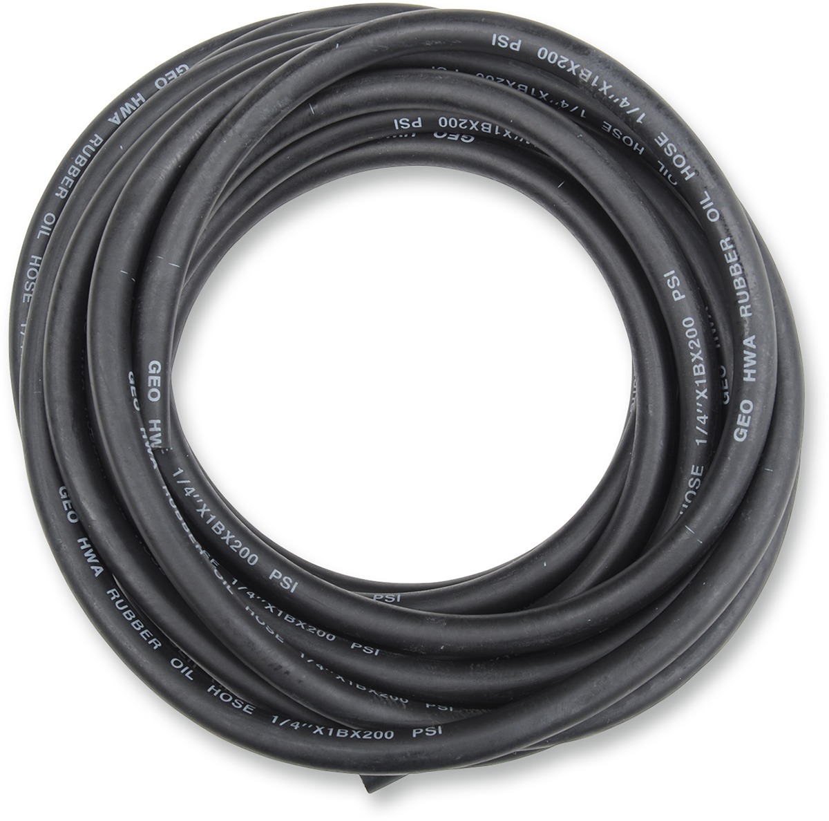 1/4" (6mm) Reinforced Fuel Line / Oil Line - 25 ft. roll - Black - Click Image to Close